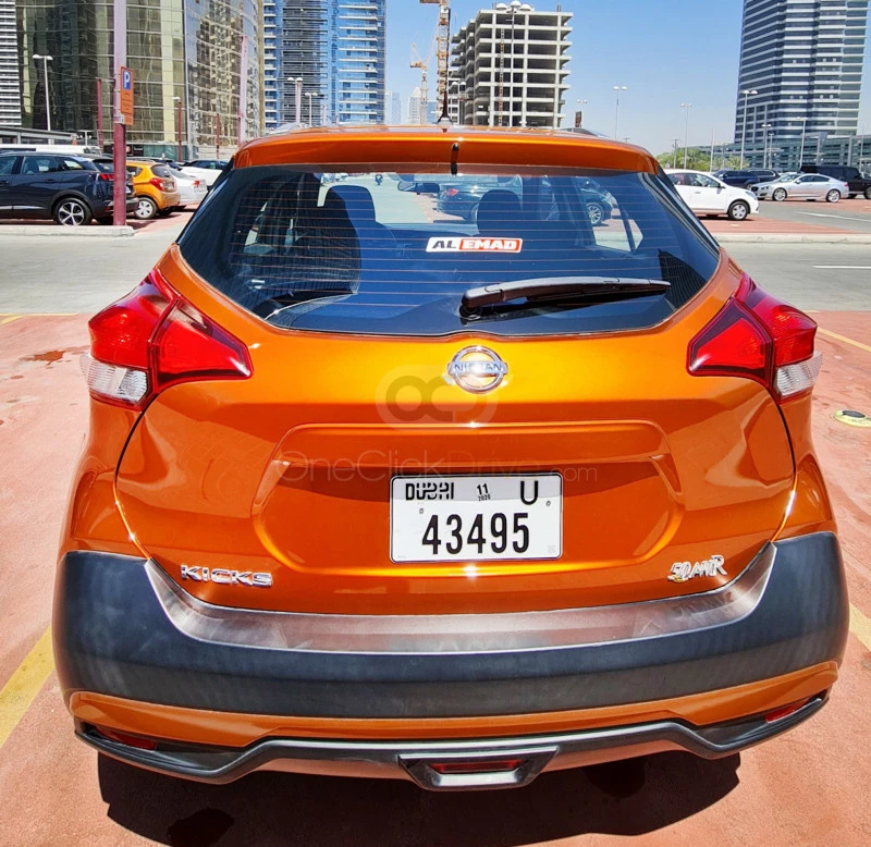 Orange Nissan Kicks 2018 for rent in Dubai 6